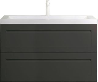 Подвесная тумба под раковину Art&Max Platino 90см серый матовый AM-Platino-900-2C-SO-GM